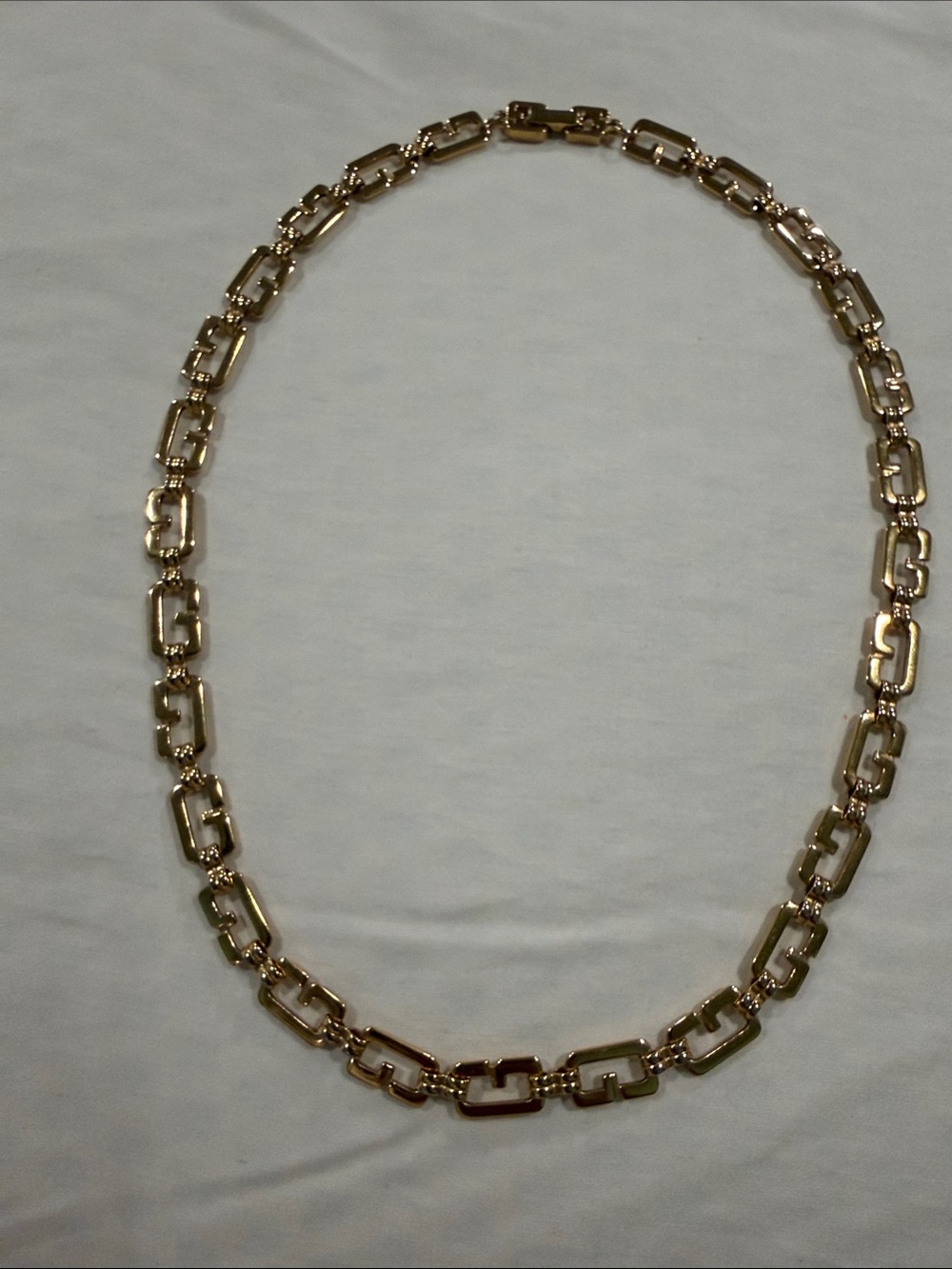 Vintage-Givenchy Polished Gold Link Chain Necklace